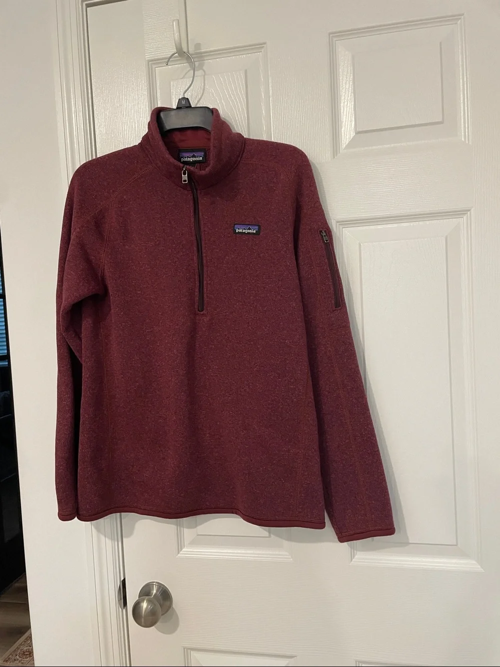 Patagonia women’s Better Sweater Quarter-Zip Fleece  Burgundy Pullover size L
